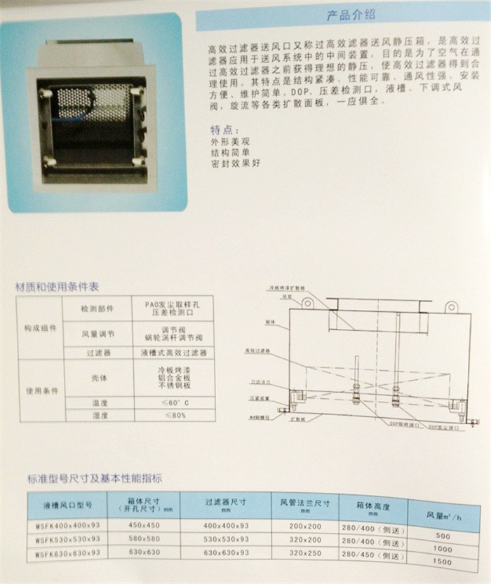 液槽式高效送风口